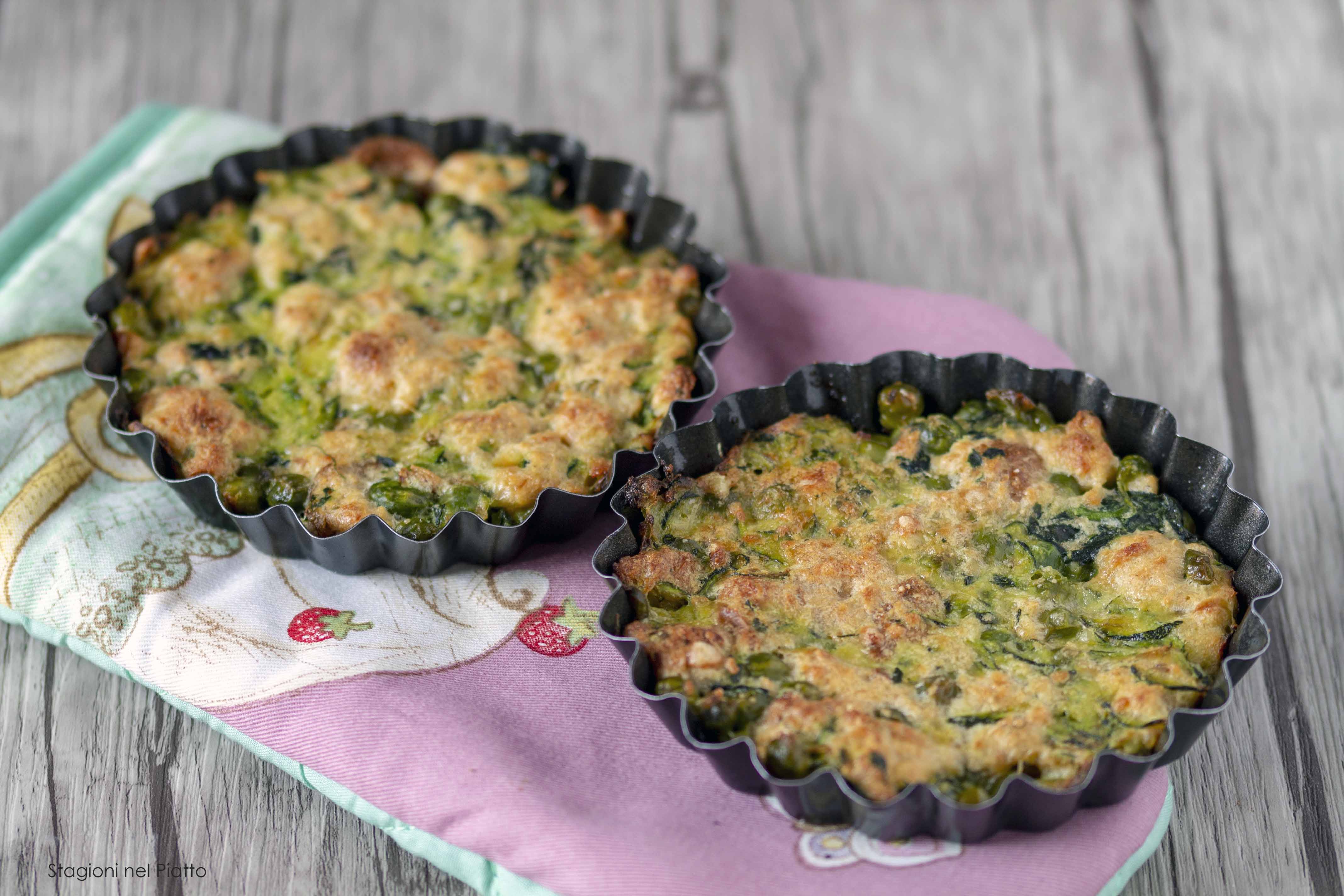 Tortine Di Pane Con Zucchine E Piselli Stagioni Nel Piatto